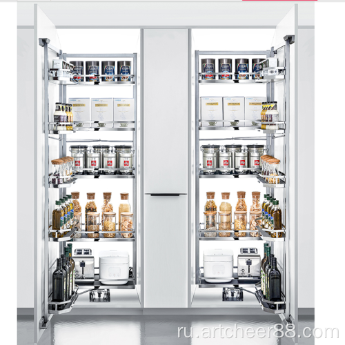 Регулируемая кухонная лифтовая корзина с мягким закрытием